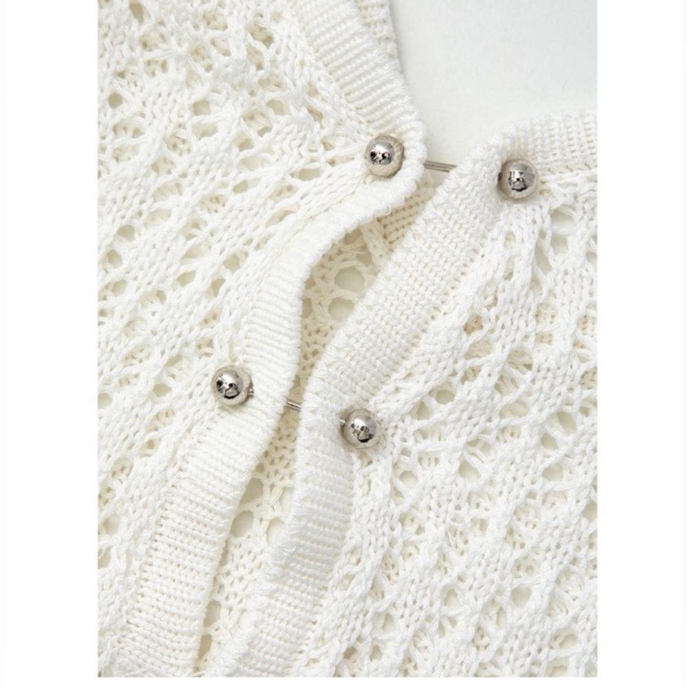 Crochet knit Fishtail Flare Sleeve Maxi Dress swimsuit cover up dress - โจ๐ฅ๐ฅ๐ฅโจ - Picture 4 of 9